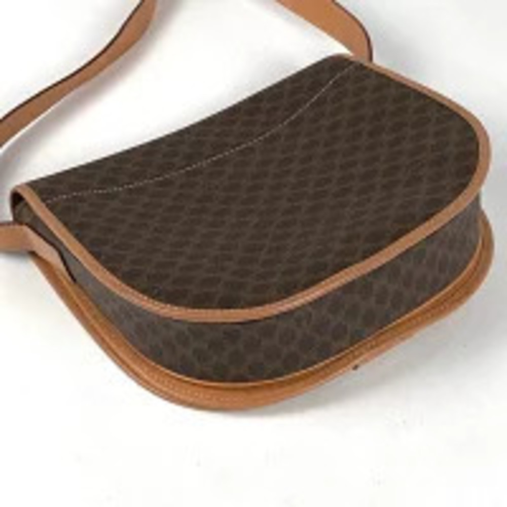 Celine bag shoulder brown Macadam canvas Brown